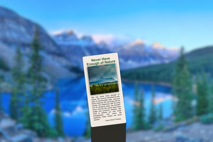 Never Have Enough of Nature