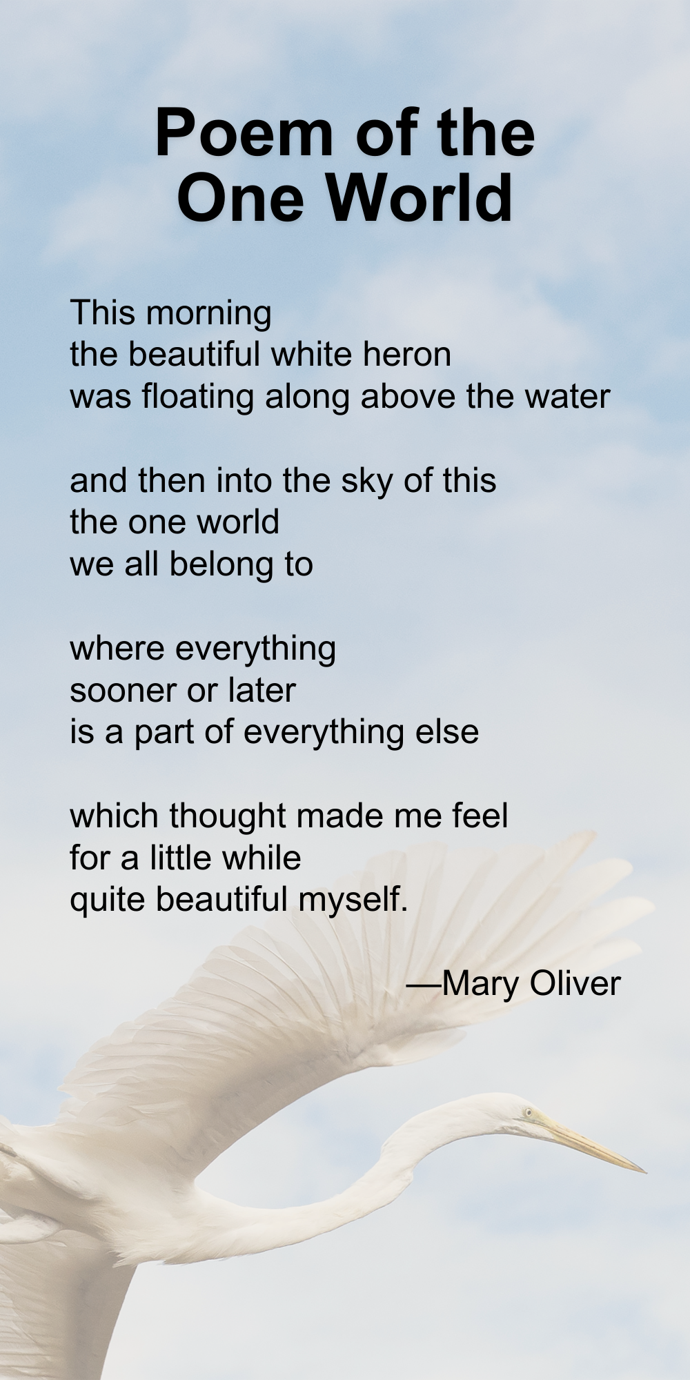 Poem of the One World