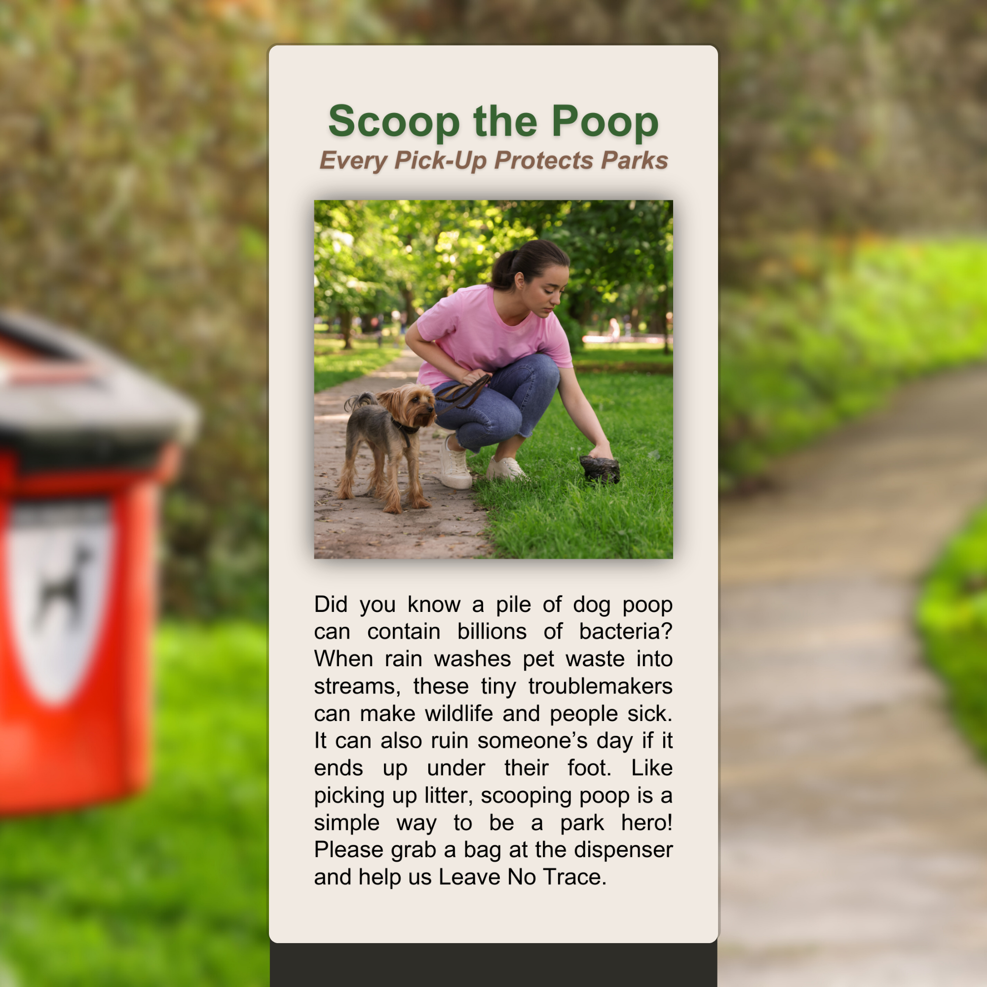 Scop Poop Scoop the Poop – The Visitor Experience