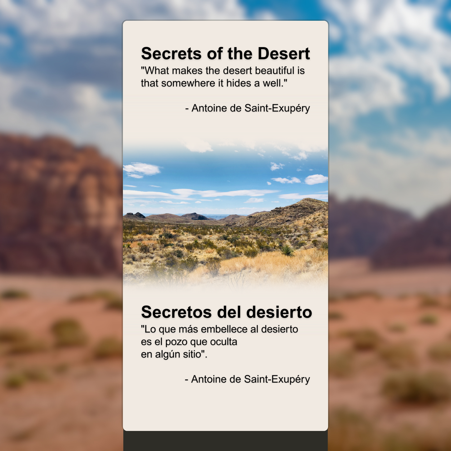Secrets of the Desert